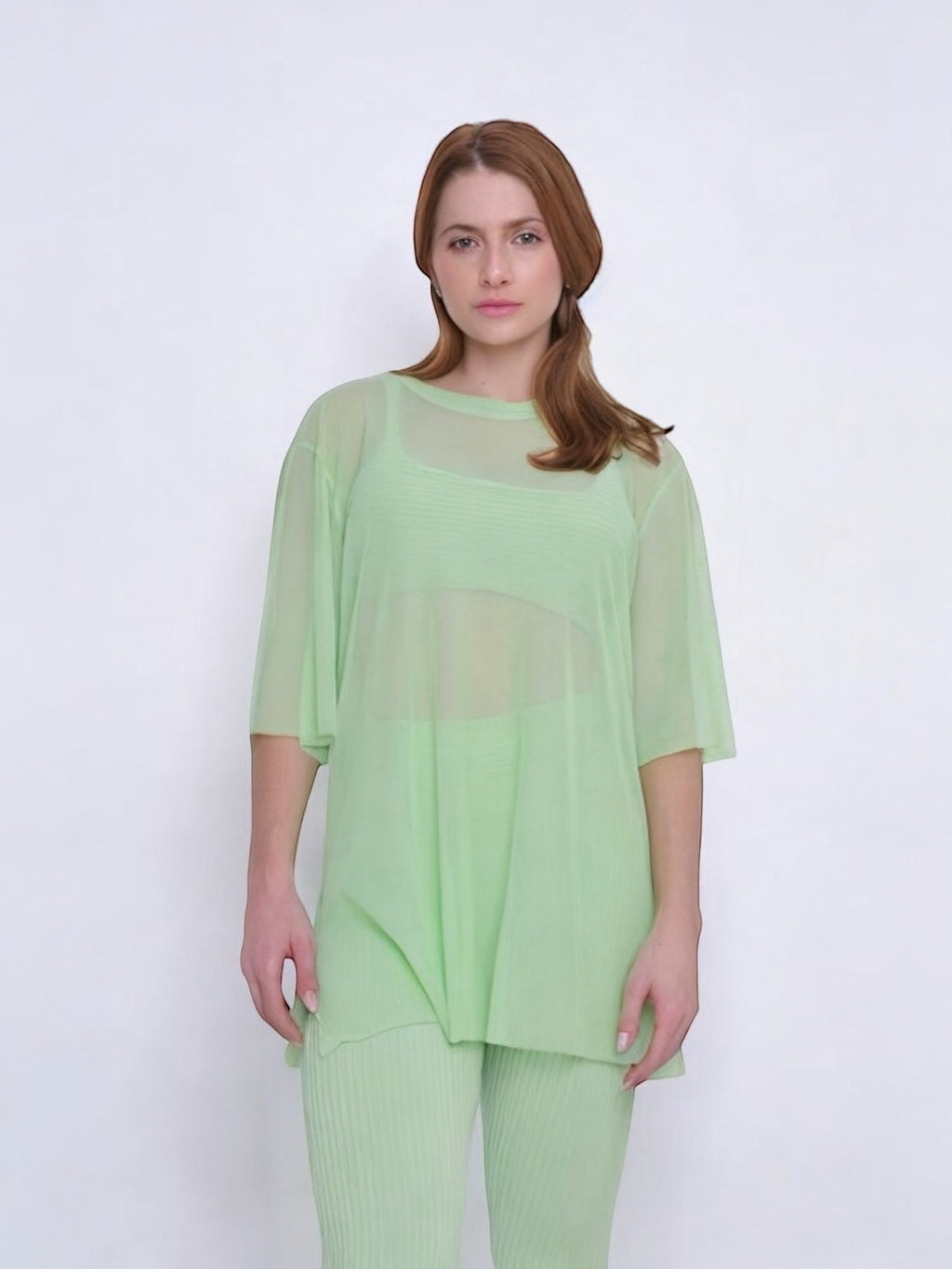 Blusa de Tule Nina Verde Menta