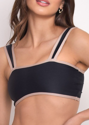 Top bicolor Alícia Preto e Nude
