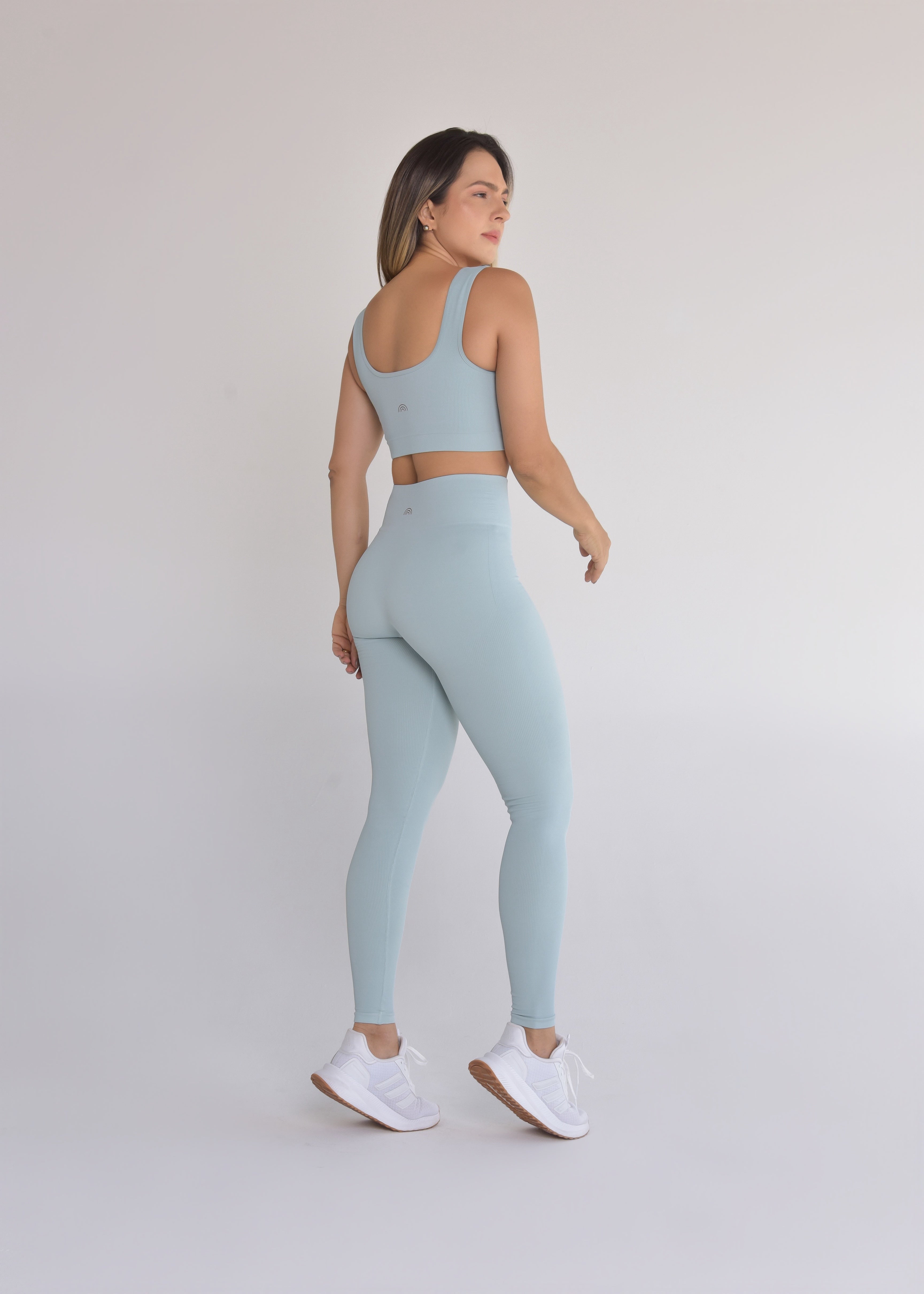 Calça Legging Seamless Sem Costura Azul Candy