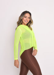 Tapa bumbum Tule Olívia Amarelo Neon