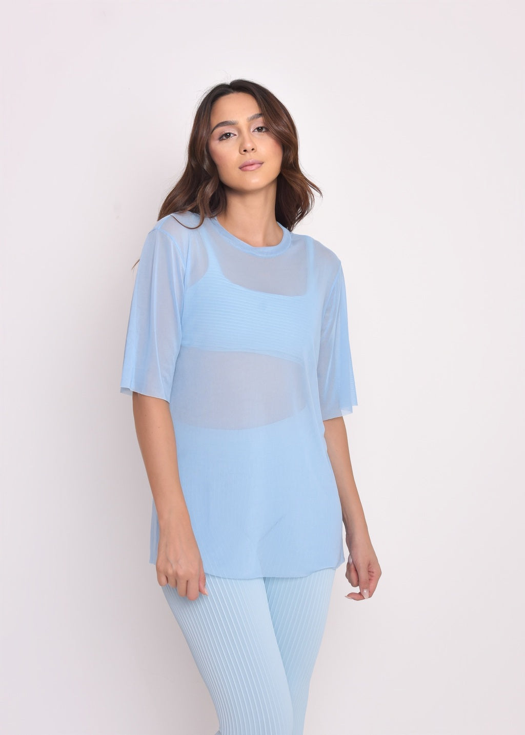 Blusa de Tule Nina Azul candy