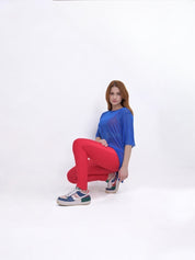 Blusa de Tule Nina Azul bic