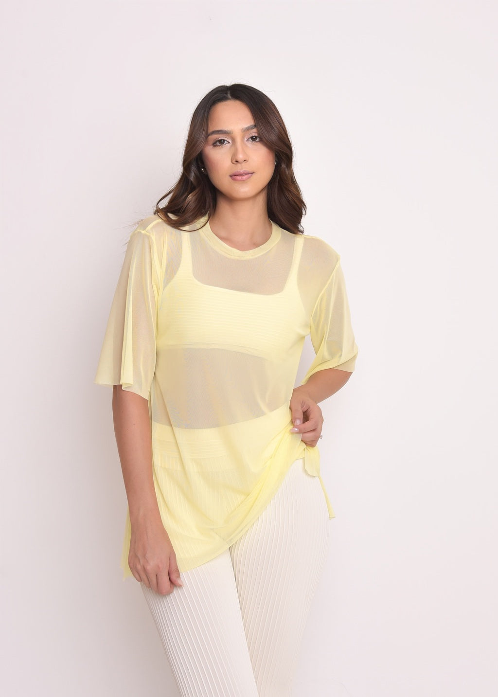 Blusa de Tule Nina Amarelo candy