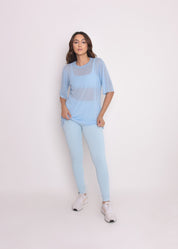 Blusa de Tule Nina Azul candy