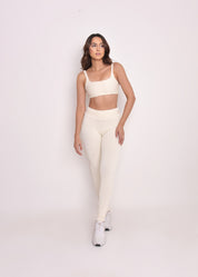 Calça Maitê texturizado off white