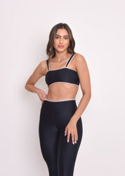 Top bicolor Alícia Preto e Nude