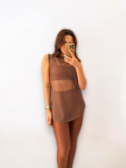 Regatão Emma Tela Spot Marrom