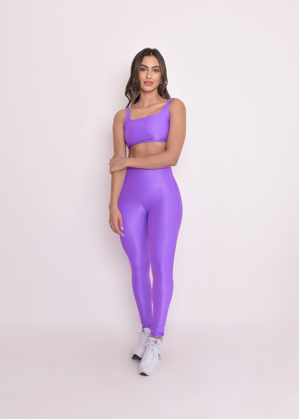 Calça Legging Microcanelada Lily Uva