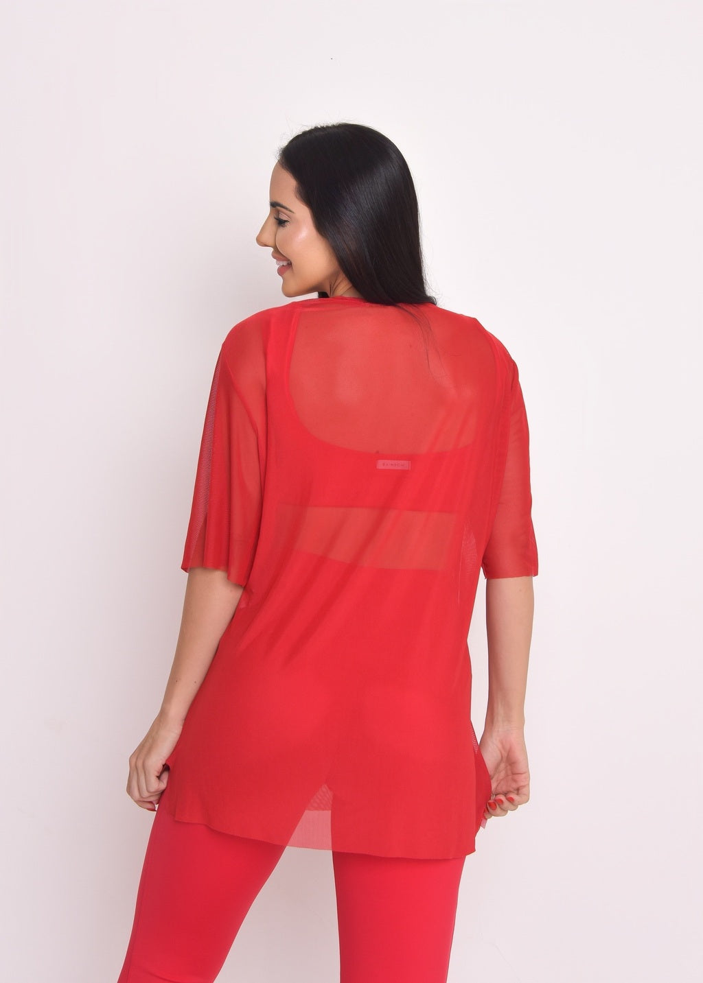 Blusa de Tule Nina Vermelho
