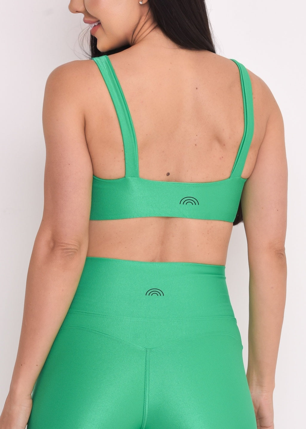 Top Microcanelado Lily Verde Esmeralda