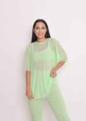 Blusa de Tule Nina Verde Menta