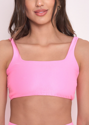 Top Fitness Microcanelado Lily Rosa Candy