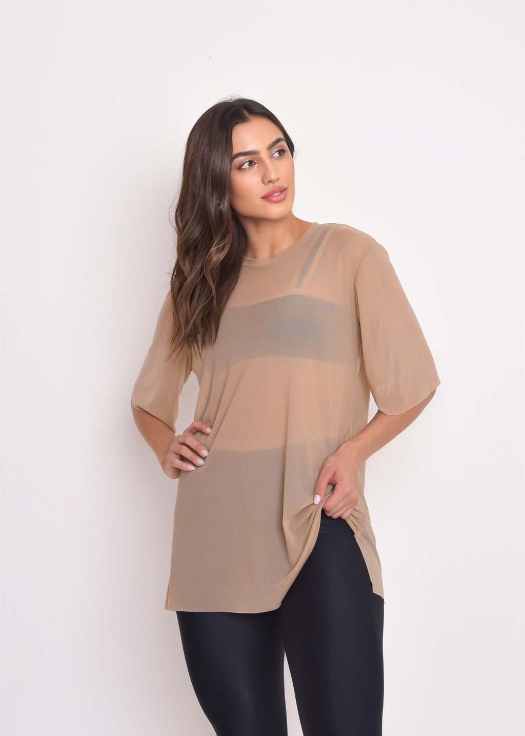 Blusa de Tule Nina Nude