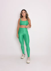 Calça Legging Microcanelada Lily Verde Esmeralda