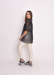 Blusa de Tule Nina Preto
