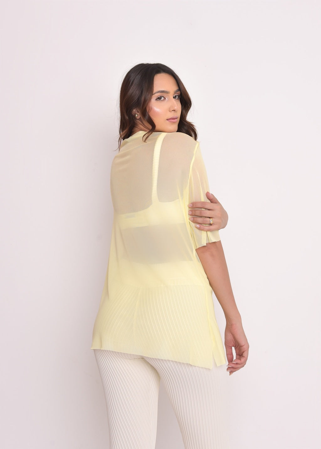 Blusa de Tule Nina Amarelo candy