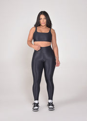 Top Fitness Microcanelado Lily Preto