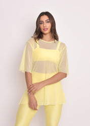 Blusa de Tule Nina Amarelo candy