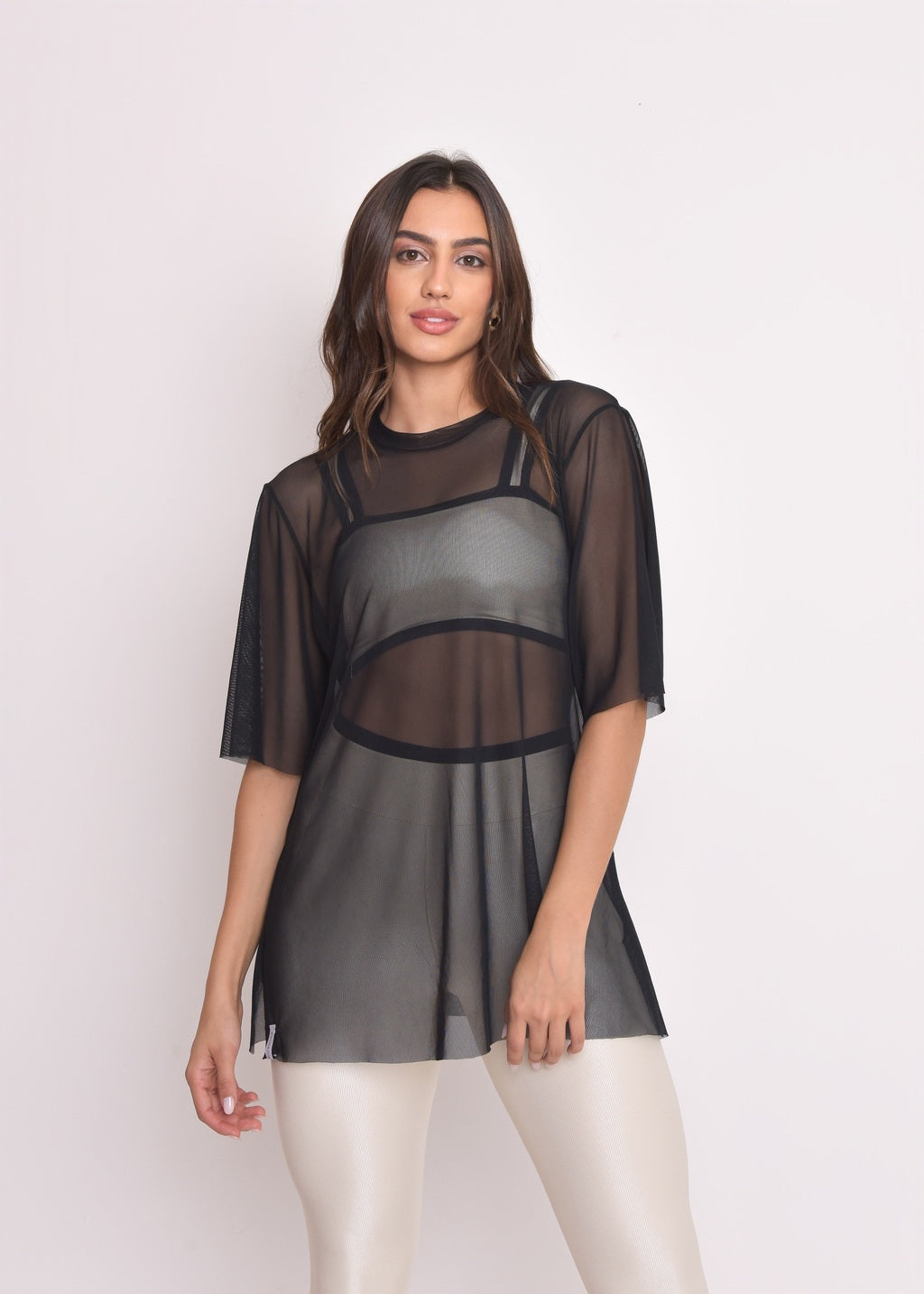 Blusa de Tule Nina Preto