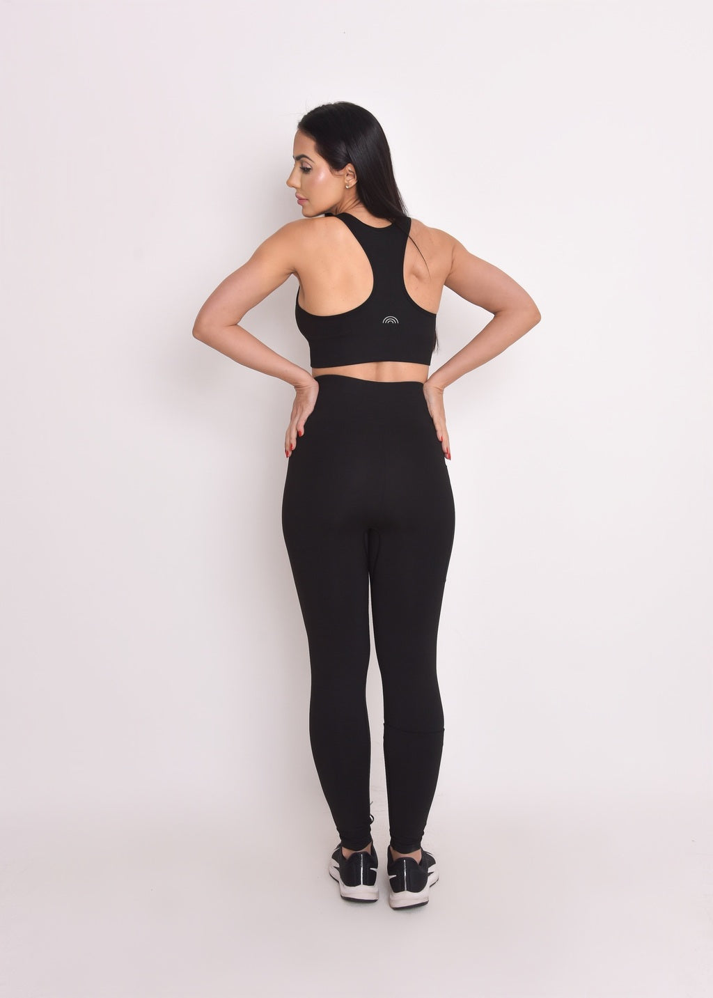 Calça Legging Seamless Sem Costura Bolso Lateral Preta