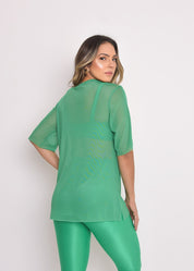 Blusa de Tule Nina Verde Esmeralda
