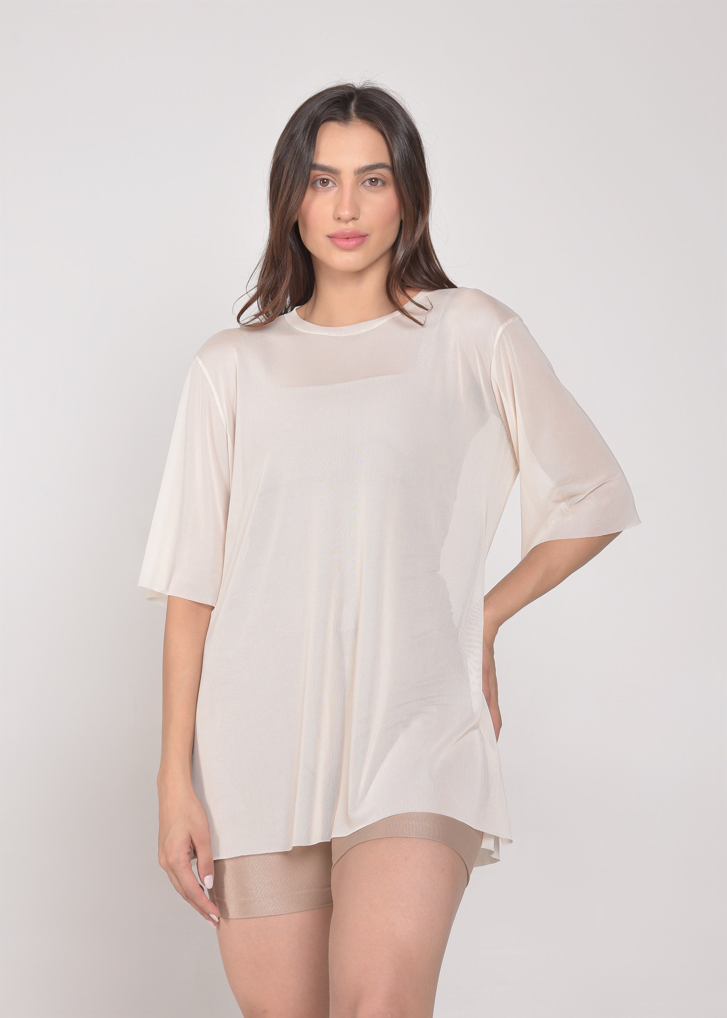 Blusa de Tule Nina Creme