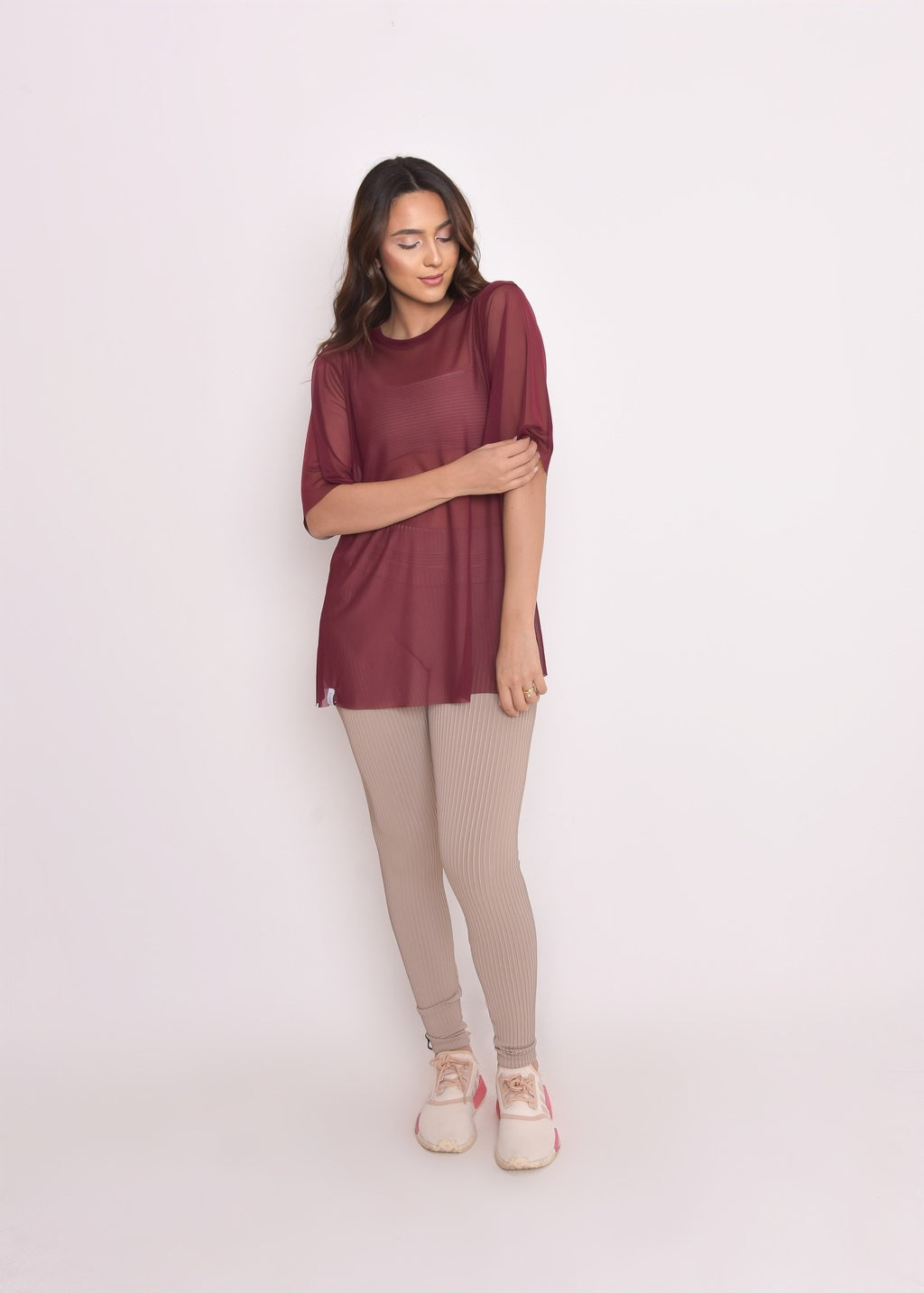 Blusa de Tule Nina Marsala