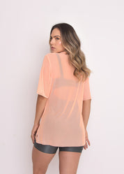 Blusa de Tule Nina Laranja Candy