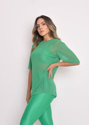 Blusa de Tule Nina Verde Esmeralda