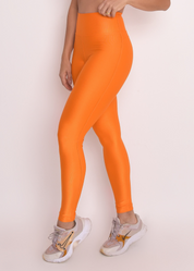 Calça Legging Microcanelada Malu Tangerina