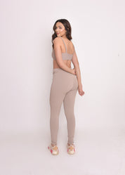 Calça Maitê texturizado Nude