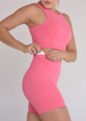 Bermuda Running 4 bolsos Rosa