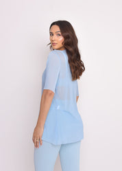 Blusa de Tule Nina Azul candy