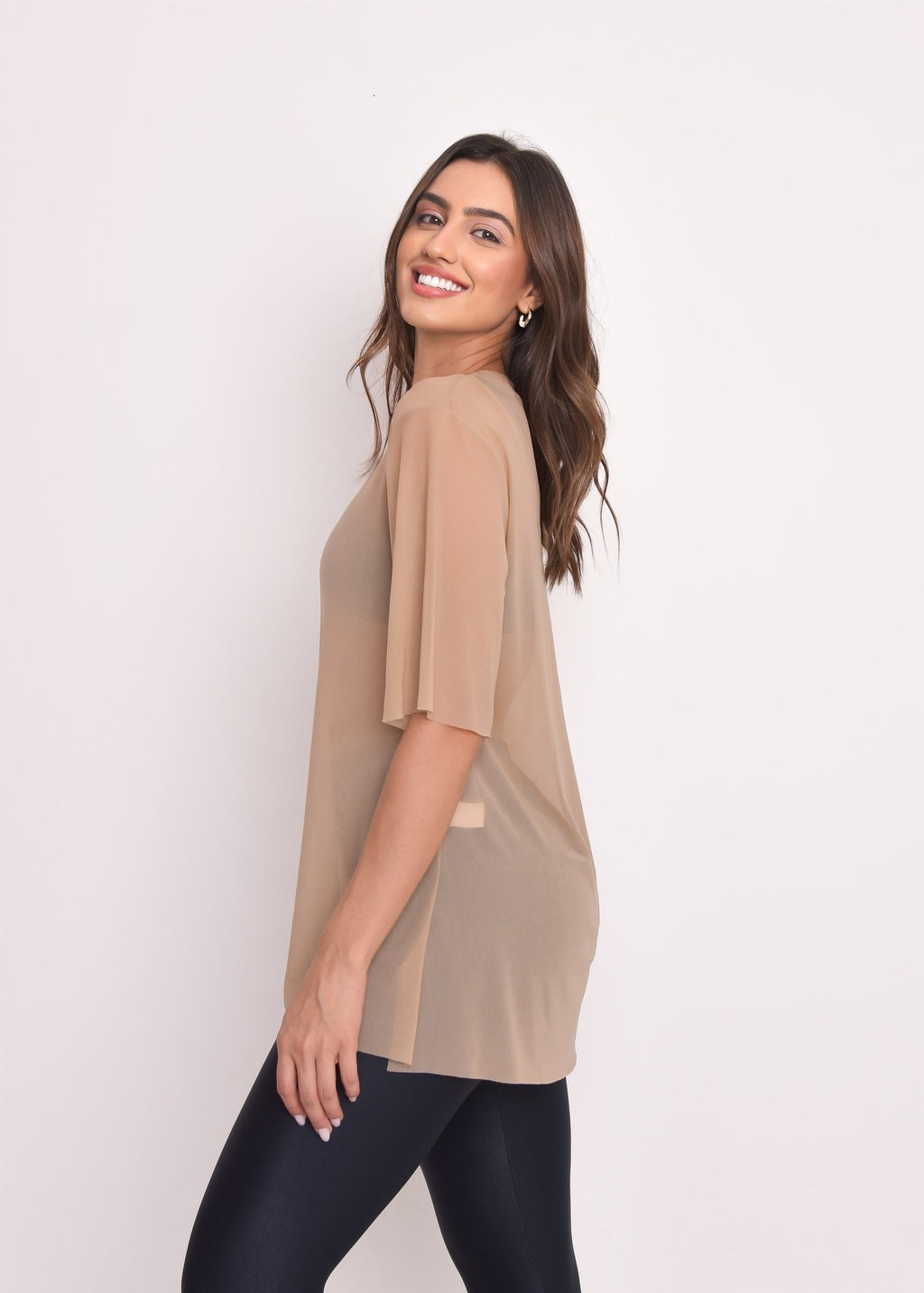 Blusa de Tule Nina Nude