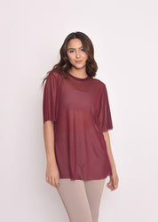 Blusa de Tule Nina Marsala