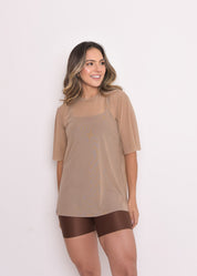 Blusa de Tule Nina Nude