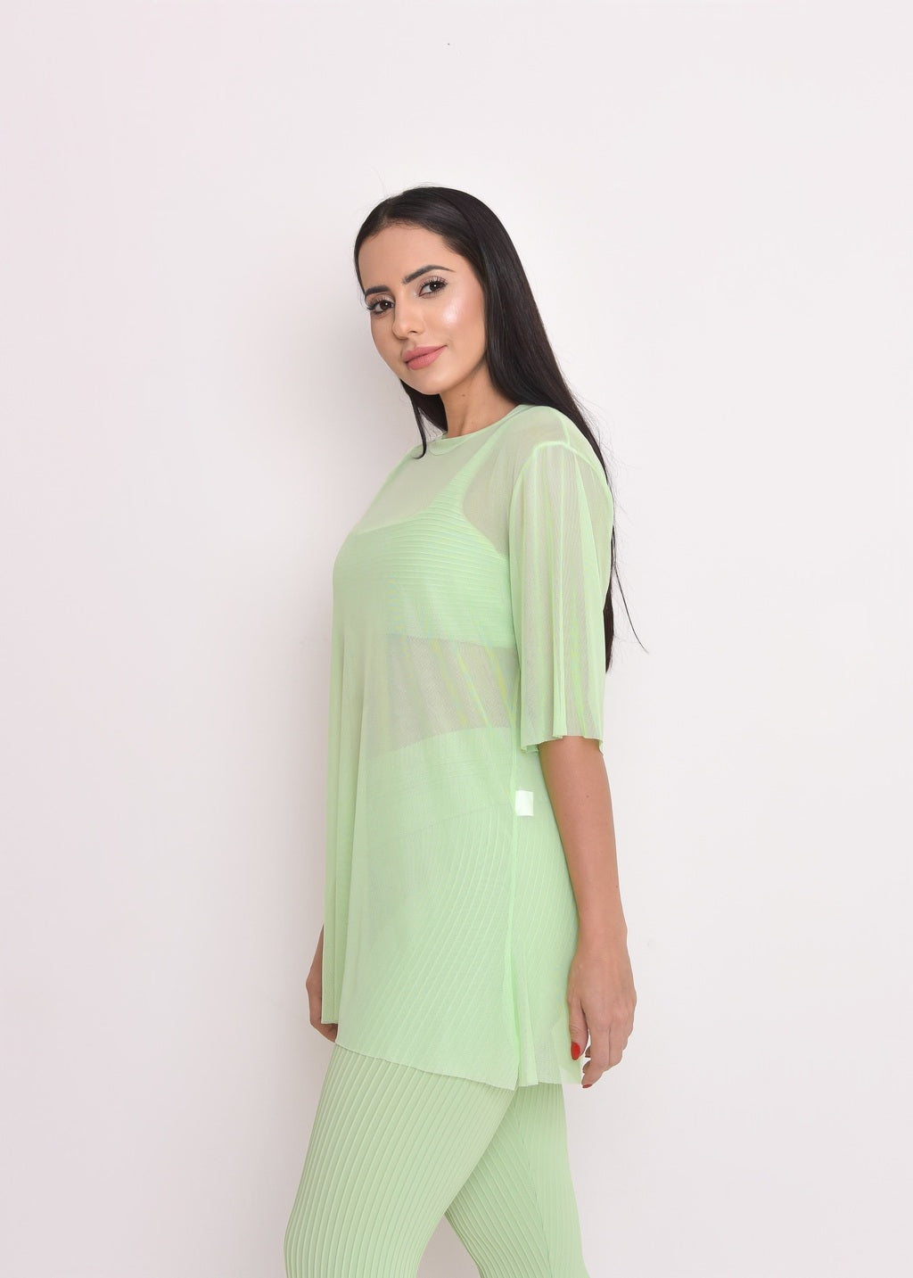 Blusa de Tule Nina Verde Menta