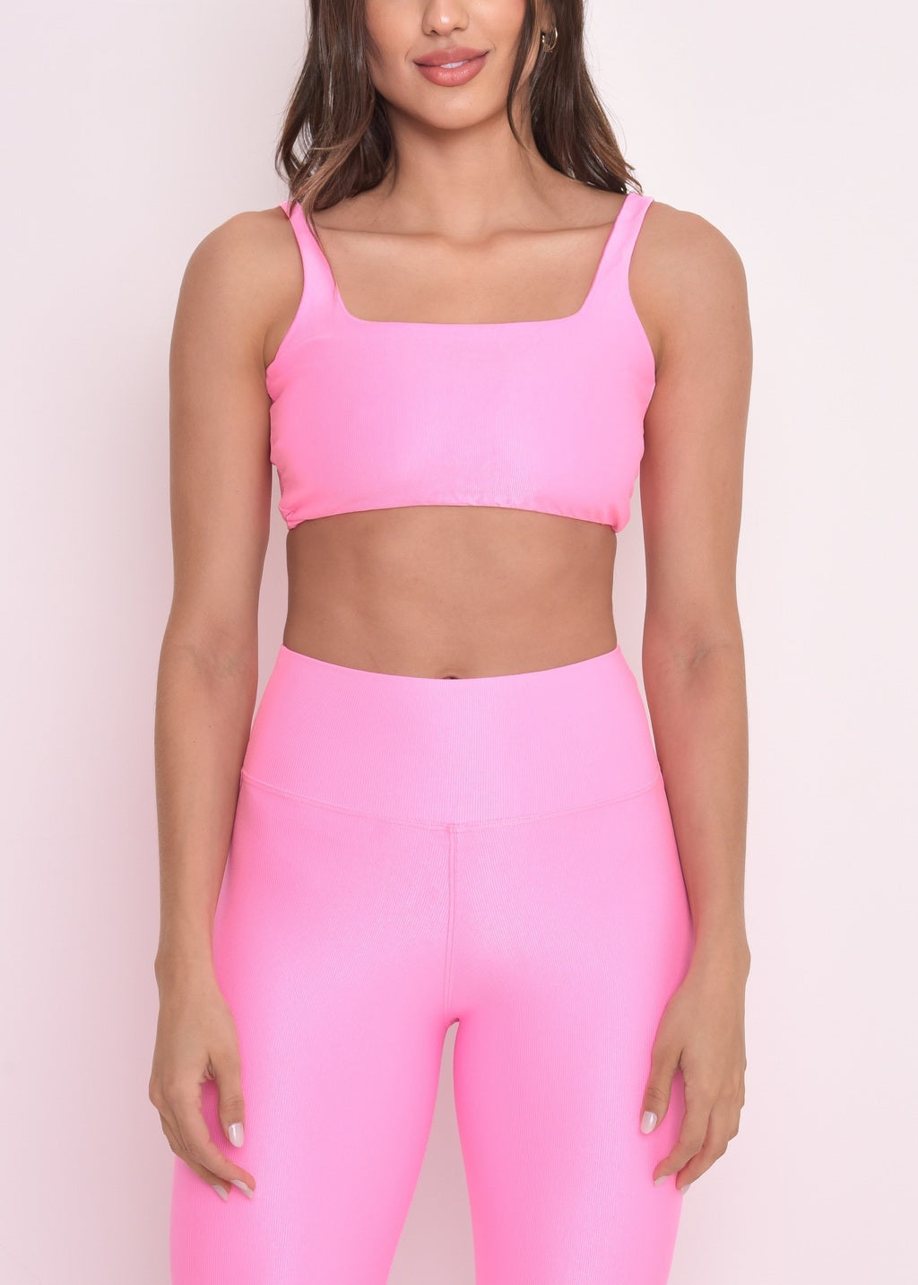 Top Fitness Microcanelado Lily Rosa Candy