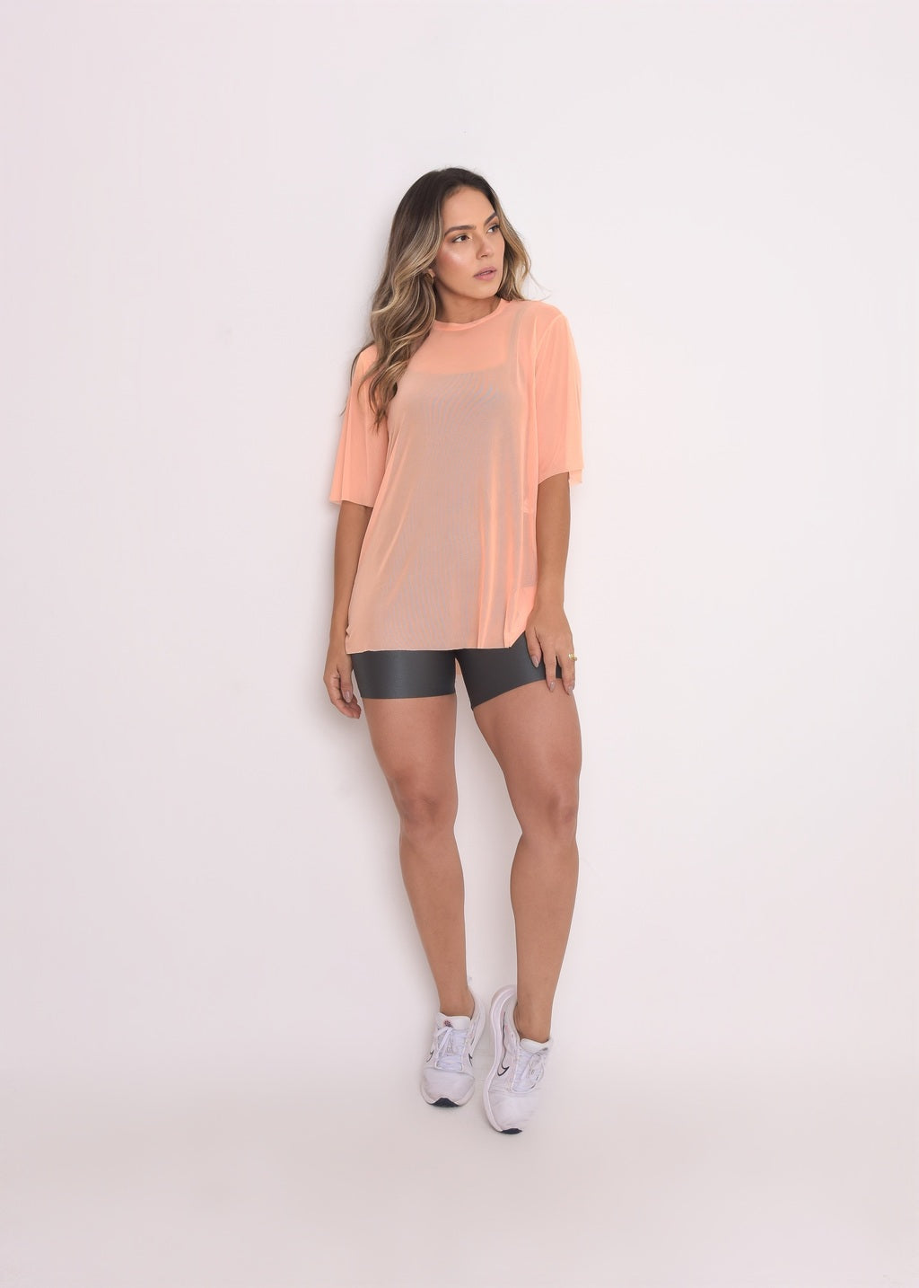 Blusa de Tule Nina Laranja Candy