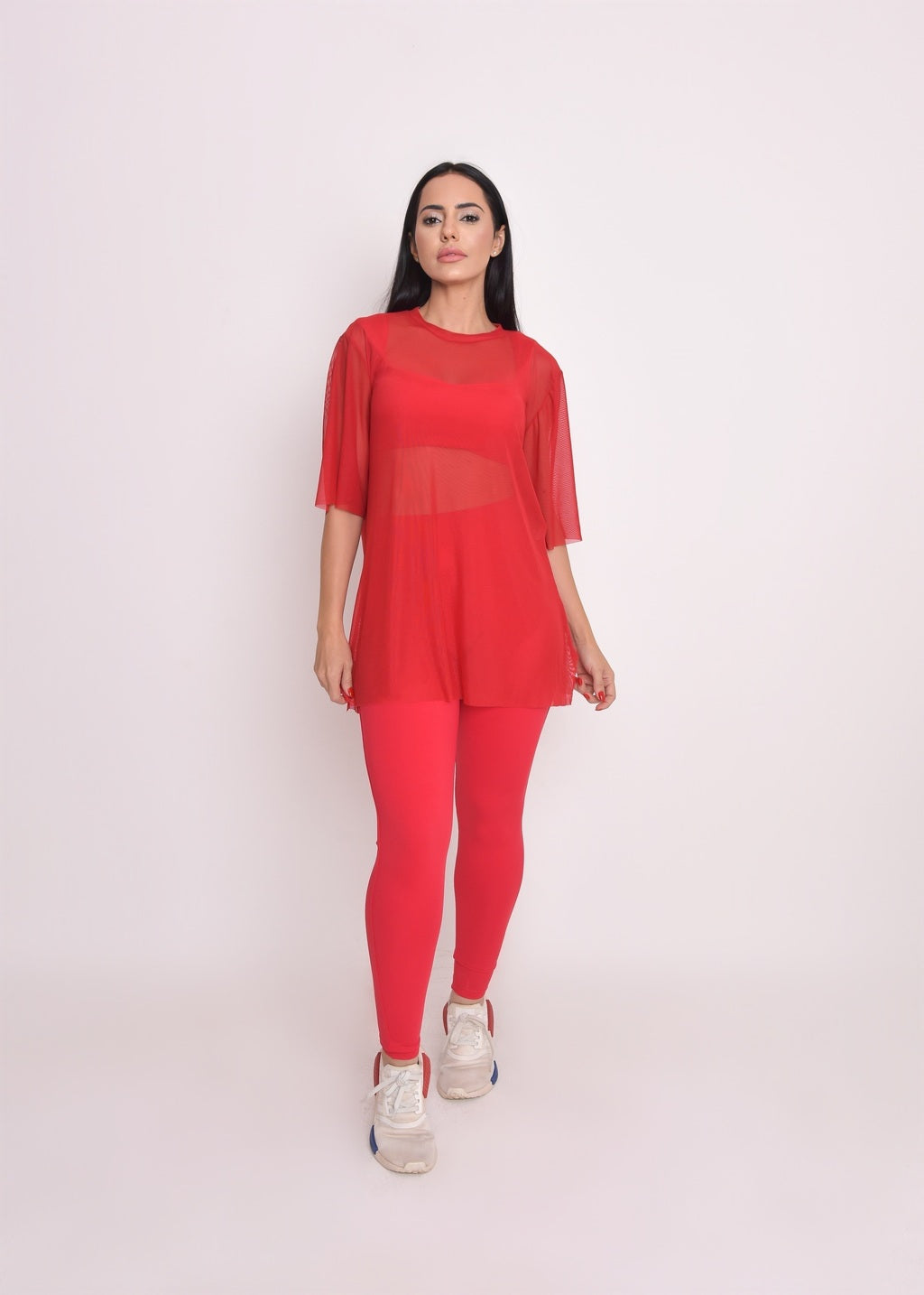 Blusa de Tule Nina Vermelho