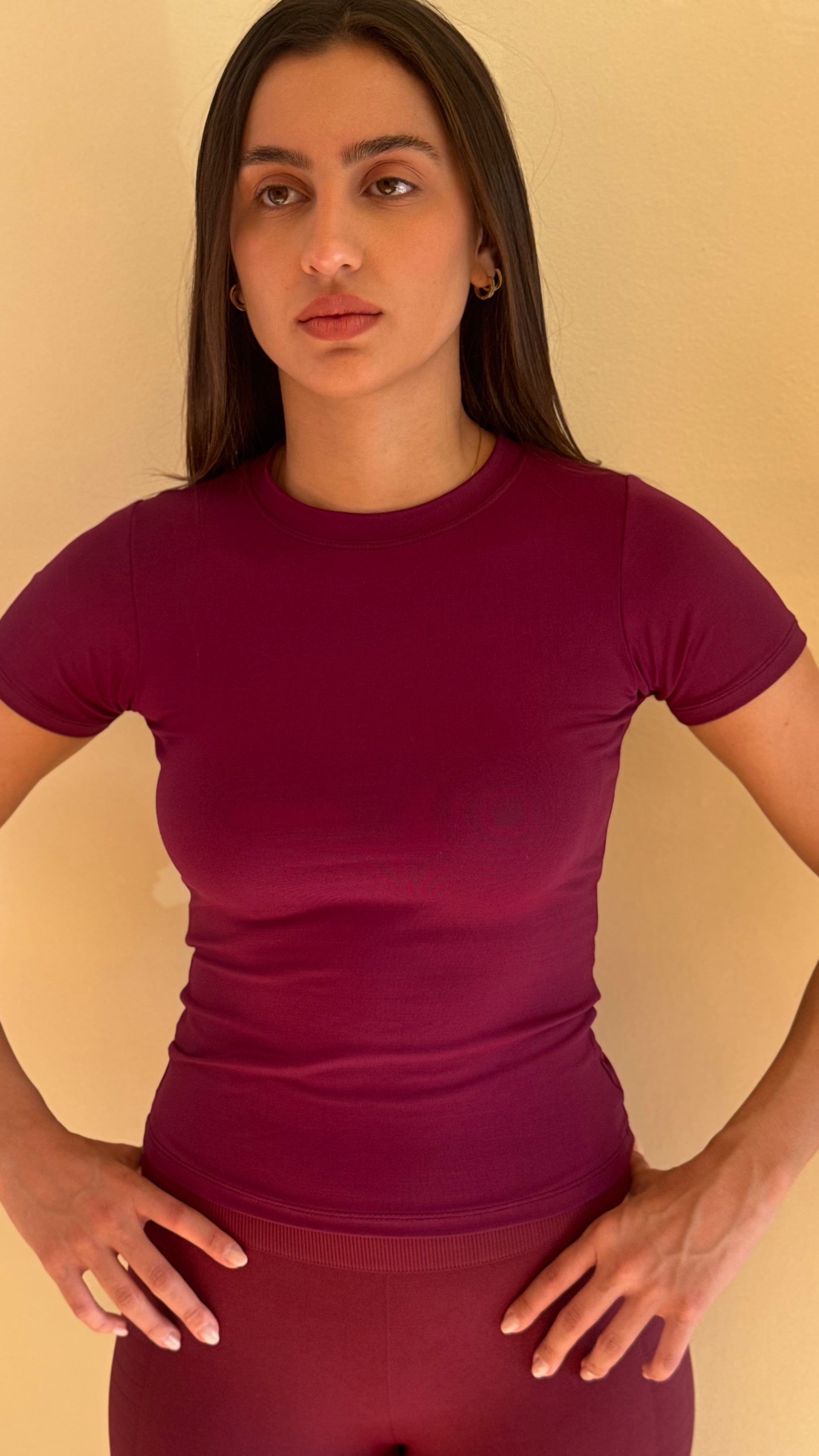 Baby Tee Basic Marsala