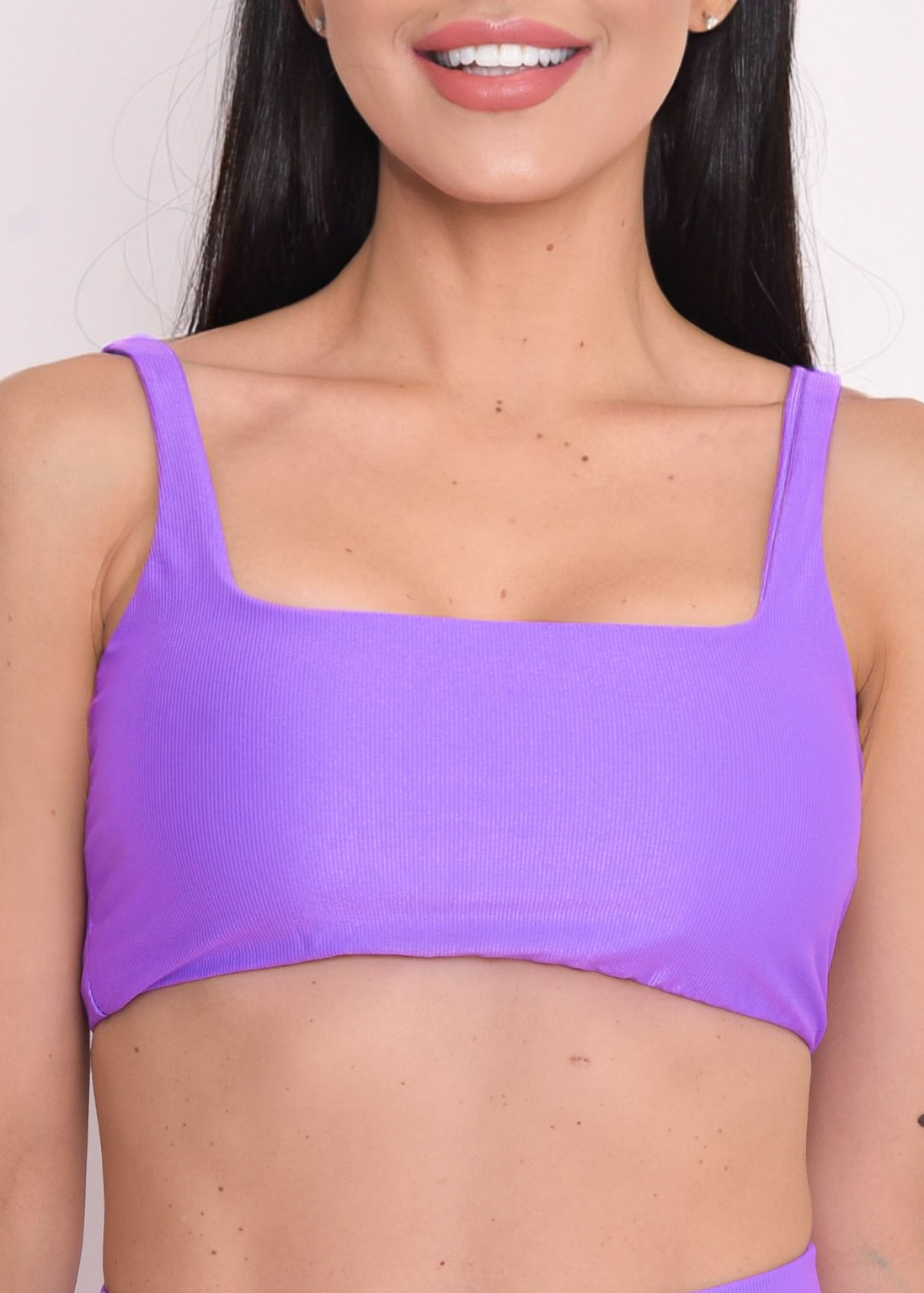 Top Fitness Microcanelado Lily Uva