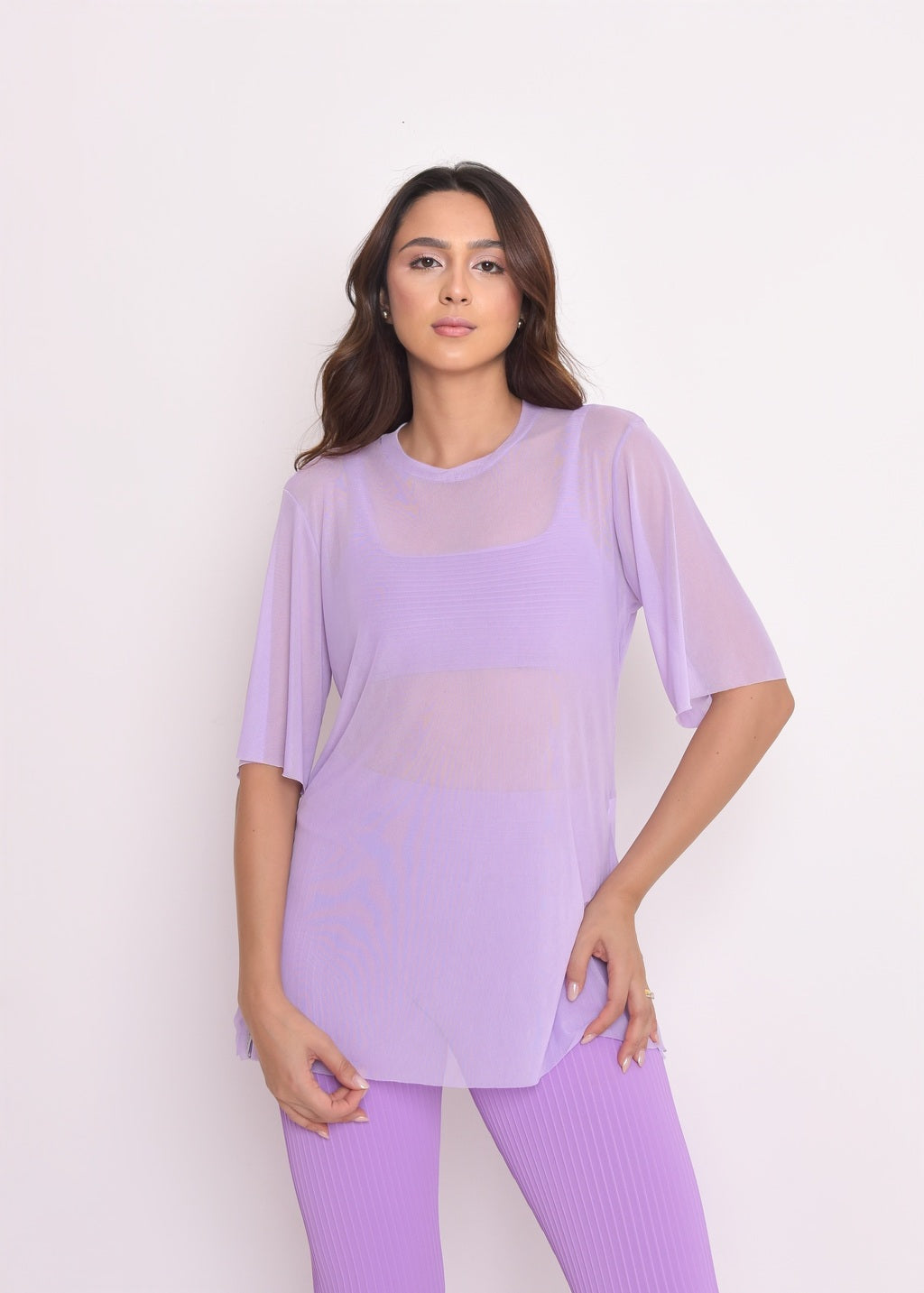 Blusa de Tule Nina Lavanda