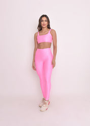 Top Fitness Microcanelado Lily Rosa Candy