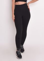 Calça Legging Seamless Sem Costura Bolso Lateral Preta