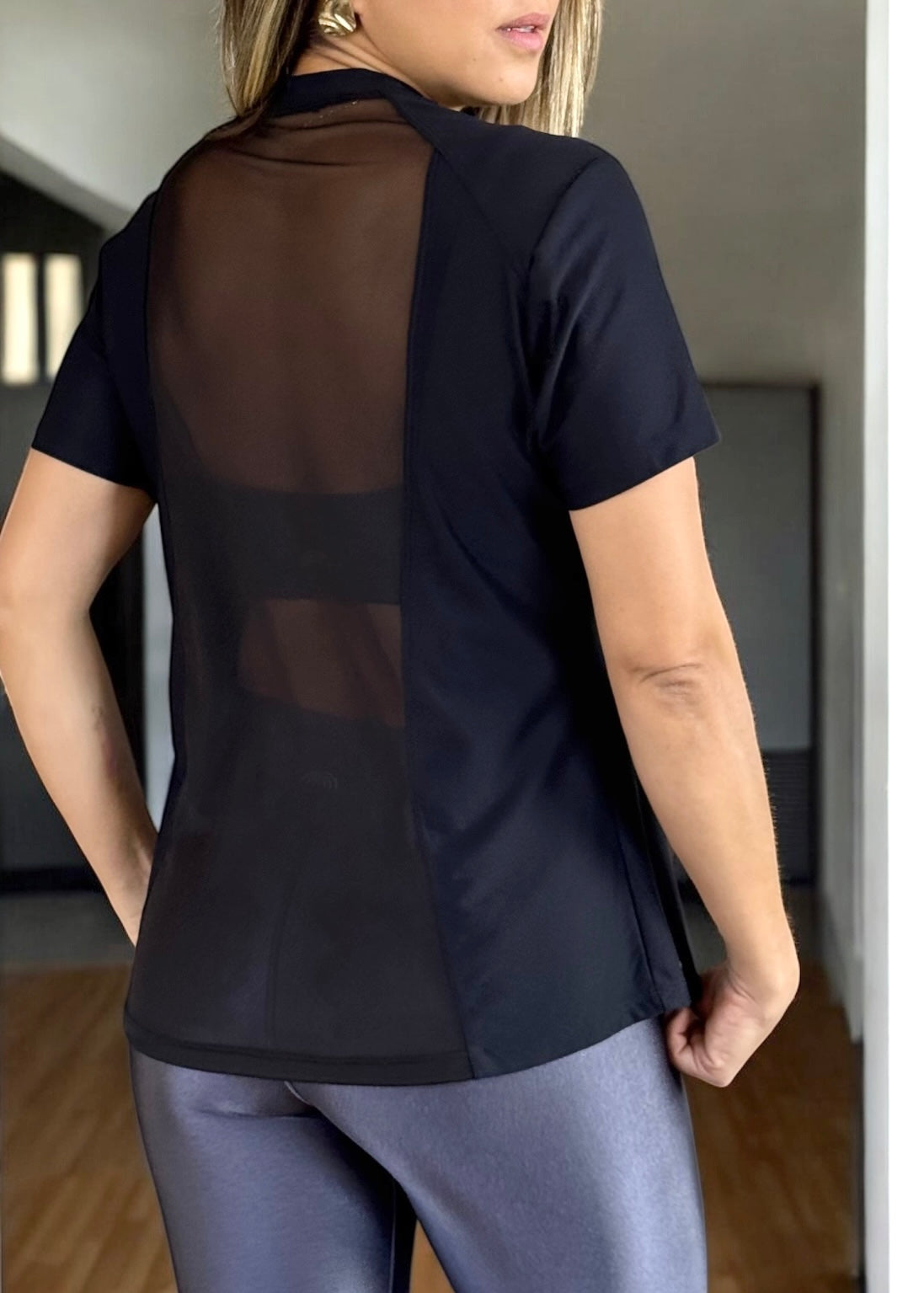 Blusa Piquet Lia Preta