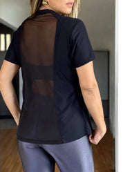 Blusa Piquet Lia Preta