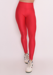 Calça Legging Microcanelada Lily Vermelha