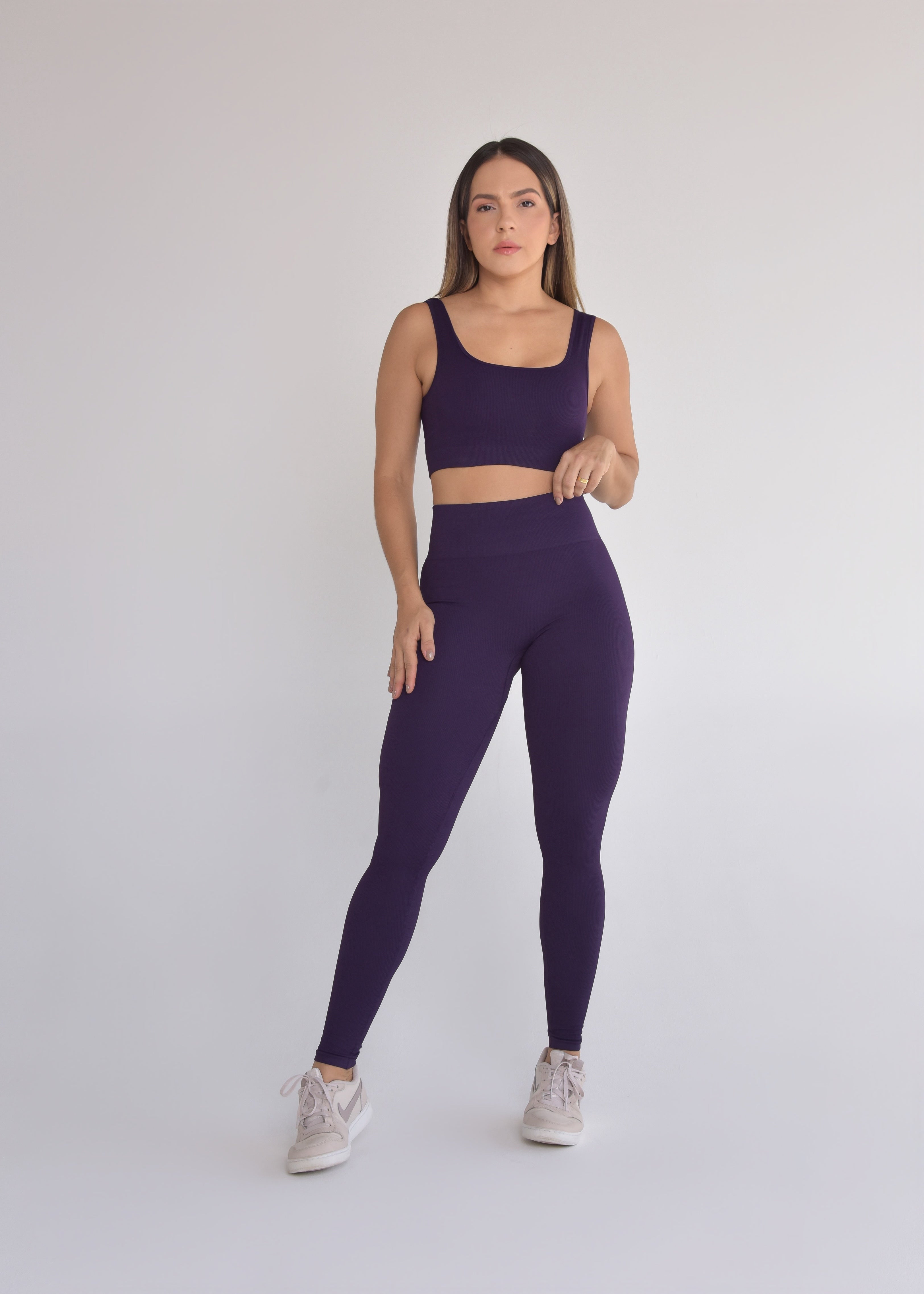 Calça Legging Seamless Sem Costura Borgonha