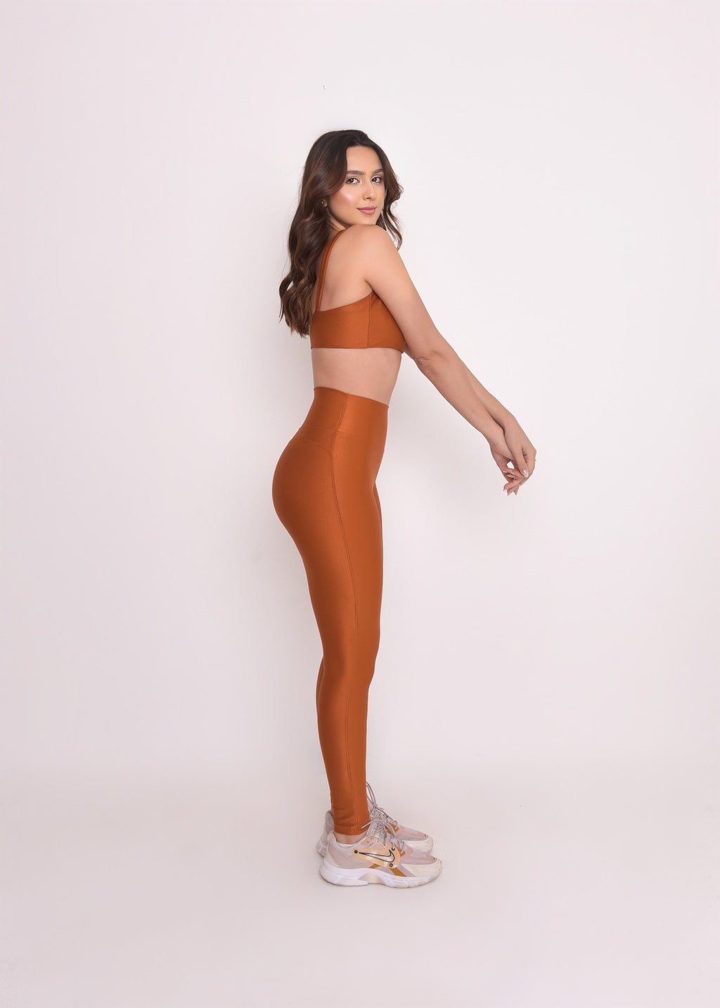 Calça Legging Microcanelada Lily Conhaque